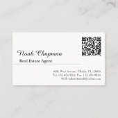 Moderne QR-code Elegante makelaar Visitekaartje (Voorkant)