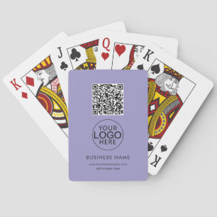 Moderne QR-code en bedrijfslogo Pokerkaarten
