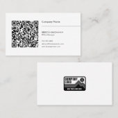 Moderne QR-code en bedrijfslogo Visitekaartje (Voorkant / Achterkant)