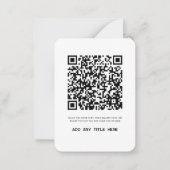 Moderne QR-code en Business Logo Custom Notitiekaartje (Voorkant)