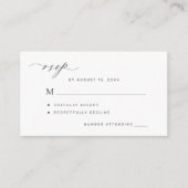 Moderne QR-code en klassieke huwelijksreactie RSVP Informatiekaartje (Voorkant)