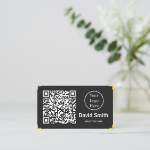 Moderne QR-code en Logo Visitekaartje