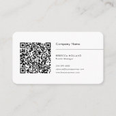Moderne QR-code en zakelijke Logo Visitekaartje (Voorkant)