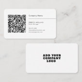 Moderne QR-code en zakelijke Logo Visitekaartje (Voorkant / Achterkant)
