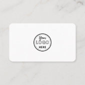 Moderne QR-code Facebook Instagram Logo Wit Visitekaartje (Achterkant)