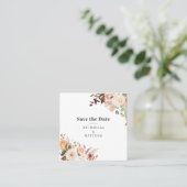 Moderne QR Code Floral sparen de Mededeling van de Vierkante Visitekaartje (Staand voorkant)