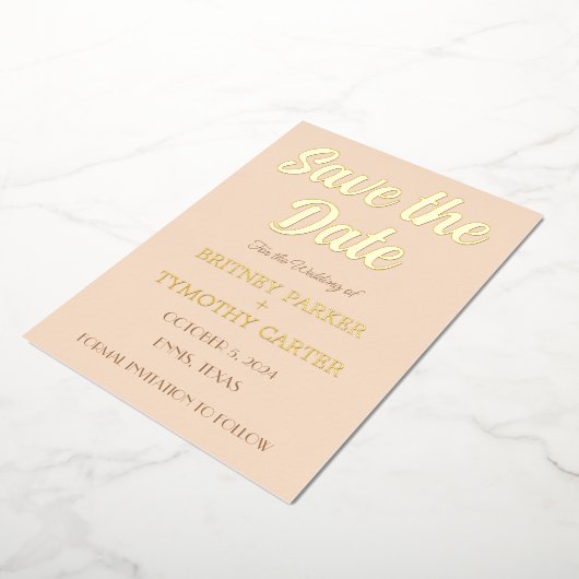 Moderne QR-code Folie van het bruiloft van Champag Folie Uitnodiging (Gedraaid)