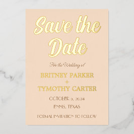 Moderne QR-code Folie van het bruiloft van Champag Uitnodiging