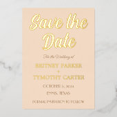 Moderne QR-code Folie van het bruiloft van Champag Uitnodiging (Voorkant)