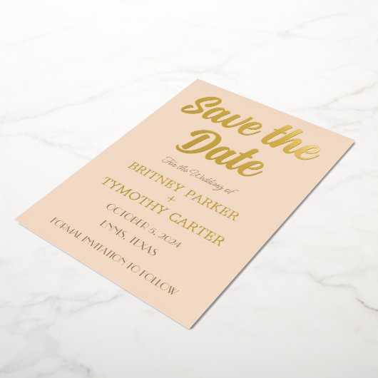 Moderne QR-code Folie van het bruiloft van Champag Uitnodiging (Gedraaid)