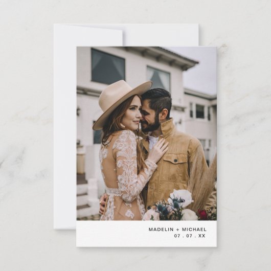 Moderne QR Code Foto bruiloft Uitnodiging (Voorkant)