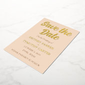 Moderne QR-code foto champagne script bruiloft fol Folie Uitnodiging (Gedraaid)