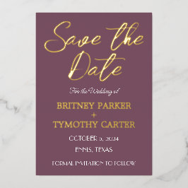 Moderne QR Code Foto Paars lavender Weddenschap Folie Uitnodiging