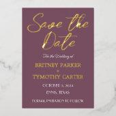 Moderne QR Code Foto Paars lavender Weddenschap Folie Uitnodiging (Voorkant)