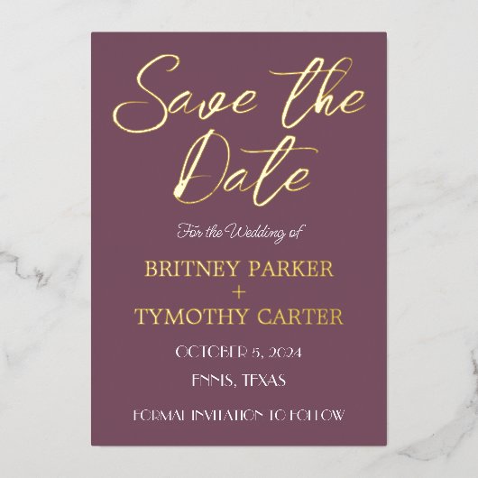 Moderne QR Code Foto Paars lavender Weddenschap Folie Uitnodiging (Voorkant)