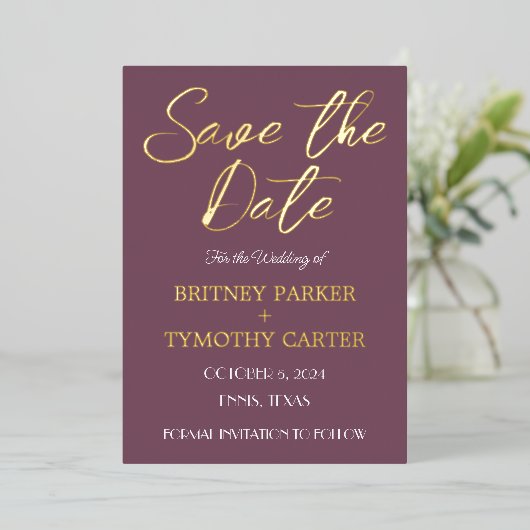 Moderne QR Code Foto Paars lavender Weddenschap Folie Uitnodiging (Staand Voorkant)