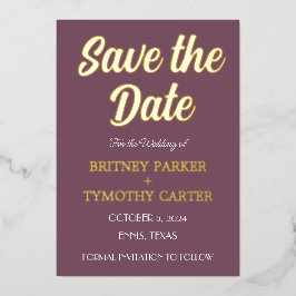 Moderne QR Code Foto Paarse lavender Weddenschap F Folie Uitnodiging