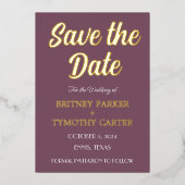 Moderne QR Code Foto Paarse lavender Weddenschap F Folie Uitnodiging (Voorkant)