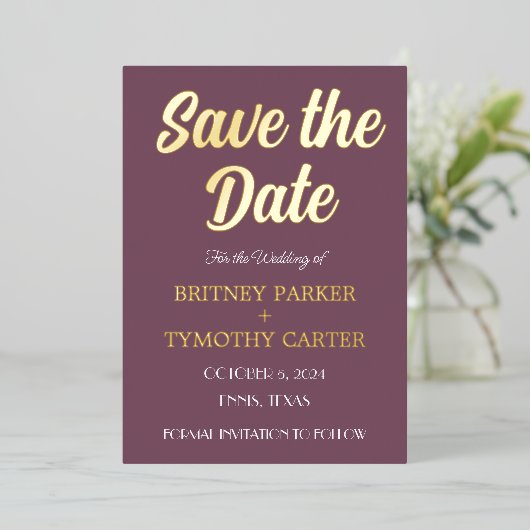 Moderne QR Code Foto Paarse lavender Weddenschap F Folie Uitnodiging (Staand Voorkant)