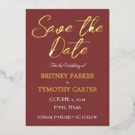 Moderne QR-code Foto Wijn Bourgogne Schrift Huweli Folie Uitnodiging