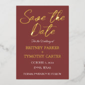 Moderne QR-code Foto Wine Bourgogne Weduwschap Folie Uitnodiging (Voorkant)