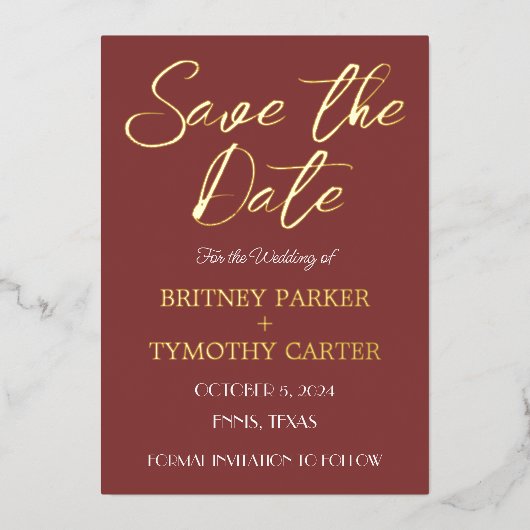 Moderne QR-code Foto Wine Bourgogne Weduwschap Folie Uitnodiging (Voorkant)