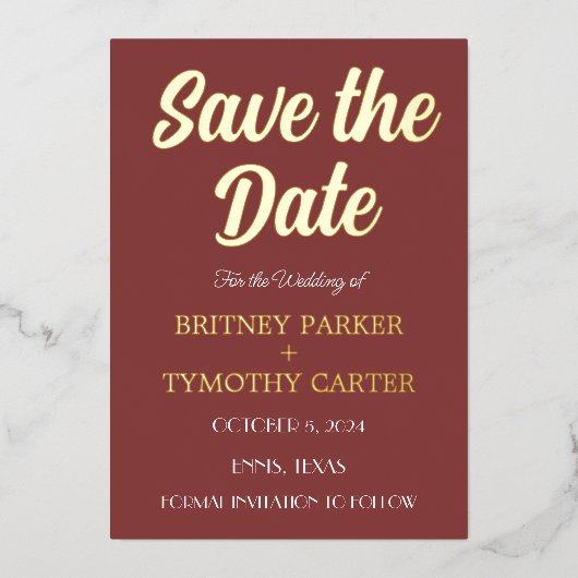 Moderne QR-code Foto Wine Bourgogne Weduwschap Folie Uitnodiging (Voorkant)