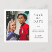 Moderne QR CODE-fotobruiloft, met behoud van datum Aankondigingskaart (Voorkant)