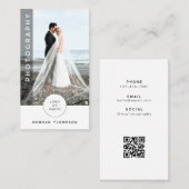 Moderne QR-code Fotografie Visitekaartje (Voorkant / Achterkant)