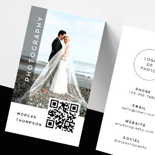 Moderne QR-code Fotografie Visitekaartje