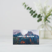 Moderne QR CODE-fotominimalistisch professional Visitekaartje (Staand voorkant)