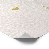 Moderne QR Code Goud Confetti Bruiloft Welkomstbor Poster (Hoek)