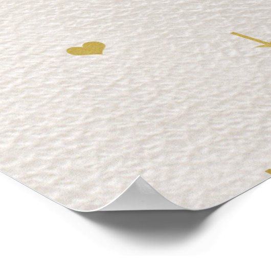 Moderne QR Code Goud Confetti Bruiloft Welkomstbor Poster (Hoek)