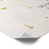 Moderne QR-code gouden confetti bruiloft welkom bo Poster (Hoek)