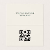 Moderne QR-code groene makelaar Visitekaartje (Binnenkant ongevouwen)