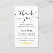 Moderne QR-code Hartelijk dank voor Kaarten voor o Visitekaartje (Voorkant)