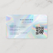 Moderne QR-code holografische make-up professionee Visitekaartje (Achterkant)