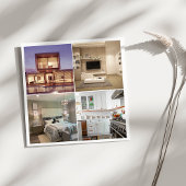 Moderne QR Code Host Kaart voor vakantiewoningen Vierkante Visitekaartje