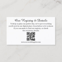 Moderne QR-code huwelijksregister en RSVP