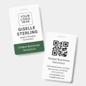 Moderne QR-code ID-kaart Aangepaste naamkaart voor Badge (Voor- en achterkant)