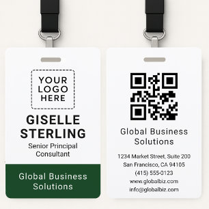 Moderne QR-code ID-kaart Aangepaste naamkaart voor Badge