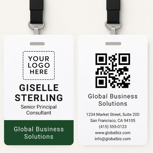 Moderne QR-code ID-kaart Aangepaste naamkaart voor Badge