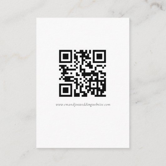 Moderne QR-code Kaart voor RSVP-behuizing (Achterkant)