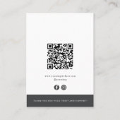 Moderne QR Code Ketting Oorbellen Display Kaart Contactkaartje (Achterkant)