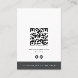 Moderne QR Code Ketting Oorbellen Display Kaart Contactkaartje
