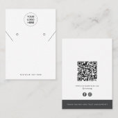 Moderne QR Code Ketting Oorbellen Display Kaart Contactkaartje (Voorkant / Achterkant)