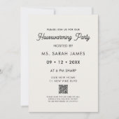 Moderne QR Code Klassieke Uitnodiging voor Housewa (Voorkant)