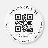 moderne qr - code kleinbedrijf schoonheidssalon tr magneet (Voorkant)