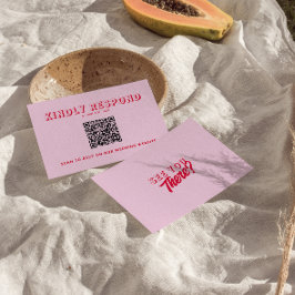 Moderne QR Code Kleurrijke Retro Vette Unieke Brui RSVP Kaartje