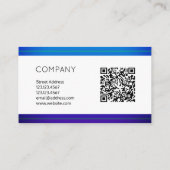 Moderne QR-code lijnpatroonstijl Visitekaartje (Achterkant)